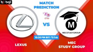 LEX vs MEC ম্যাচ প্রেডিকশন: লেক্সাস বনাম MEC স্টাডি গ্রুপ, ৮ম T20 ম্যাচের বিশ্লেষণ ও পিচ রিপোর্ট – এই ম্যাচে কে জিতবে?